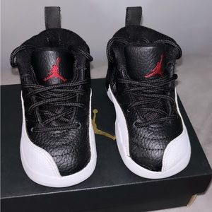 COPY - Jordan 12 Retro (TD) varsity black and white size 6c
